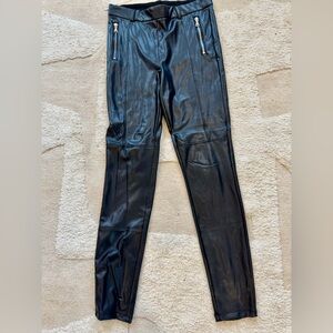 Express Faux Leather Black Pants, Size S